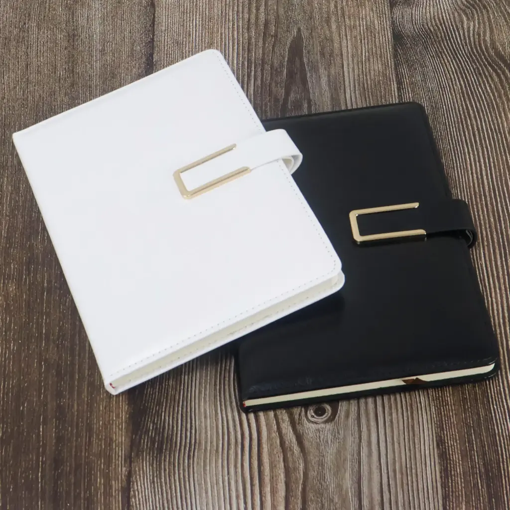 Elegant A5 Glossy Leather Notebook