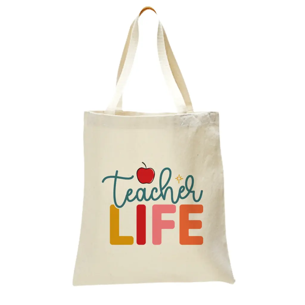  Teacher Life Heavy Tote Bag